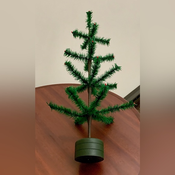 1995 Vtg Artist Signed Artisan Hand Crafted Stiff Branch Feather Tree - Picture 16 of 16